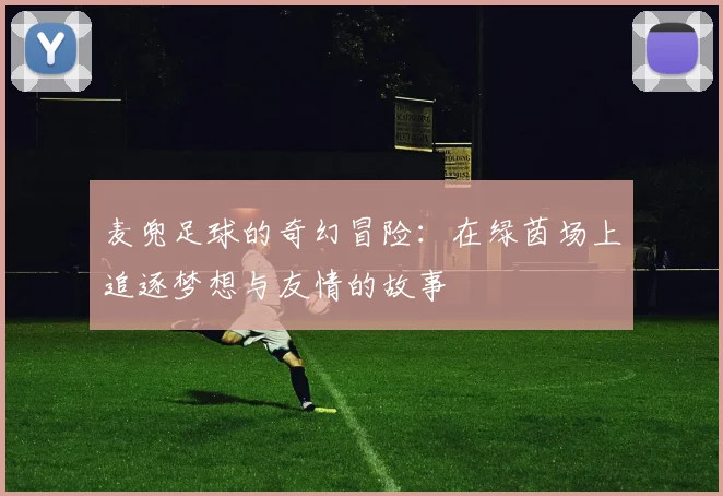 麦兜足球的奇幻冒险：在绿茵场上追逐梦想与友情的故事